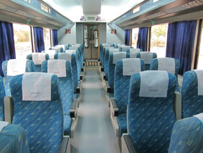 Rail coach interior layout